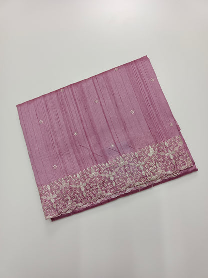 FANCY TUSSER SILK SAREE