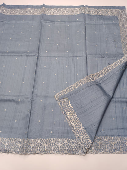 FANCY TUSSER SILK SAREE