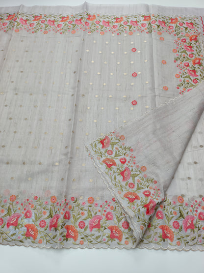 FANCY SUPERNET SAREE