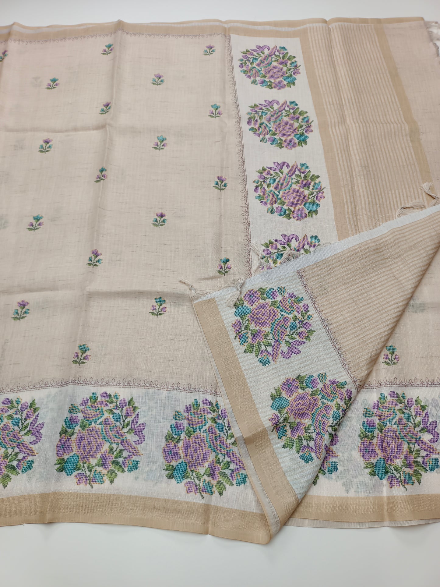 FANCY LENIN SAREE