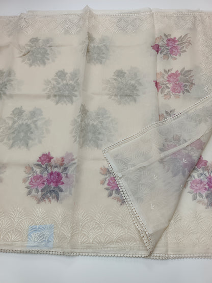 FANCY SUPERNET SAREE