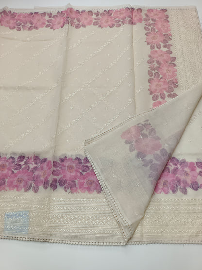 FANCY SUPERNET SAREE
