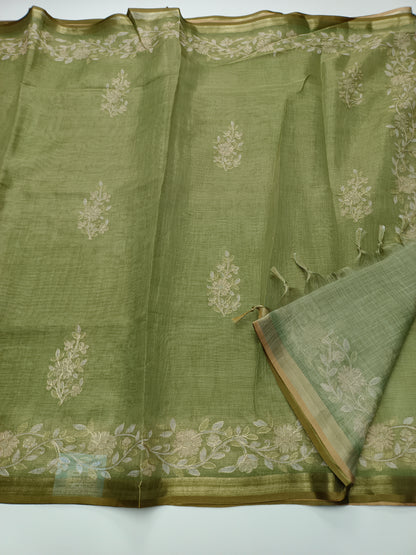 FANCY SUPERNET SAREE
