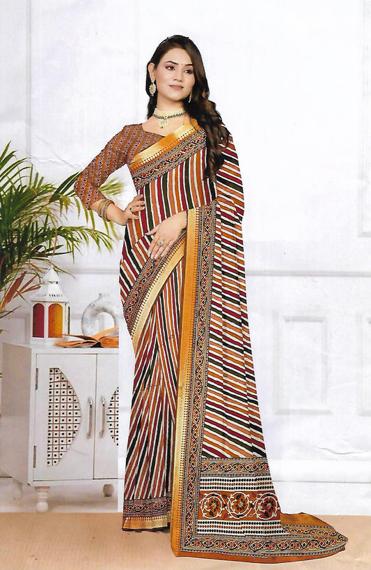 FANCY LENIN COTTON SAREE