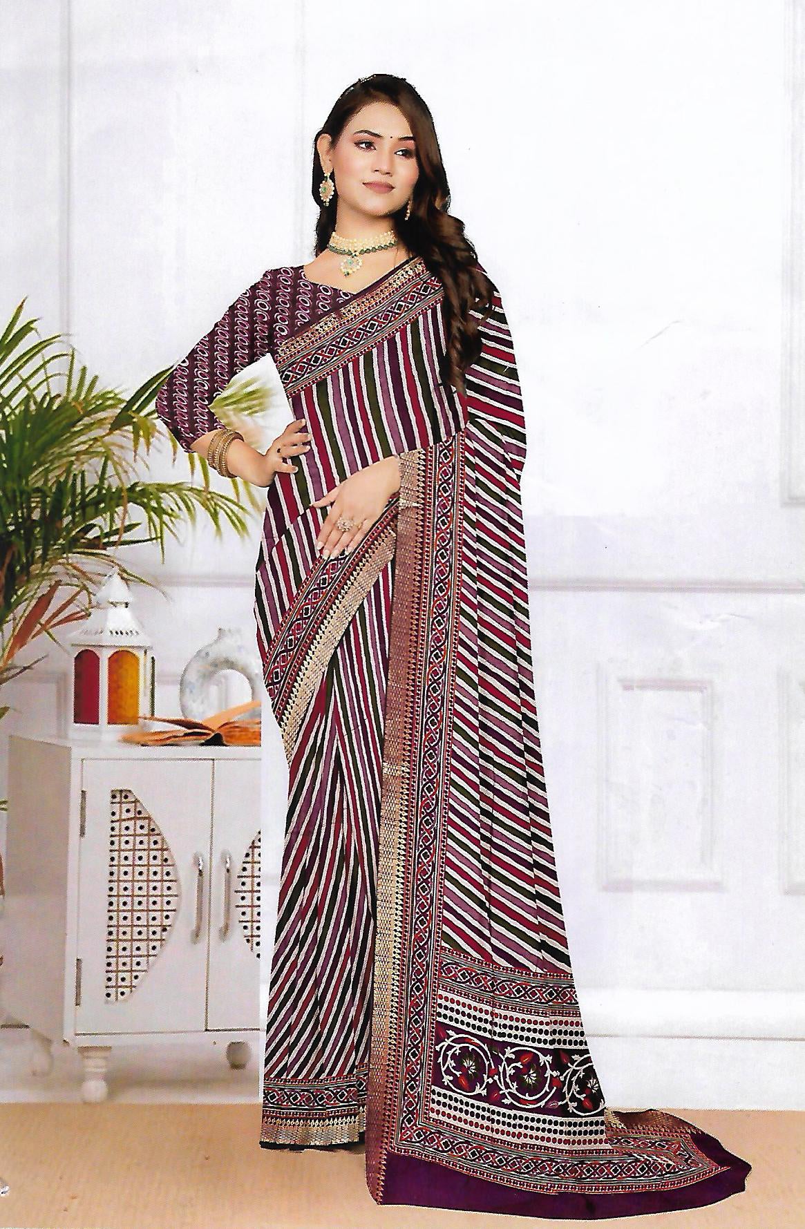 FANCY LENIN COTTON SAREE