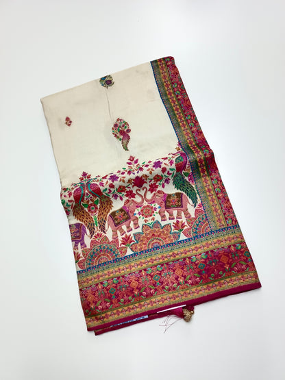 FANCY PASHMINA SAREE