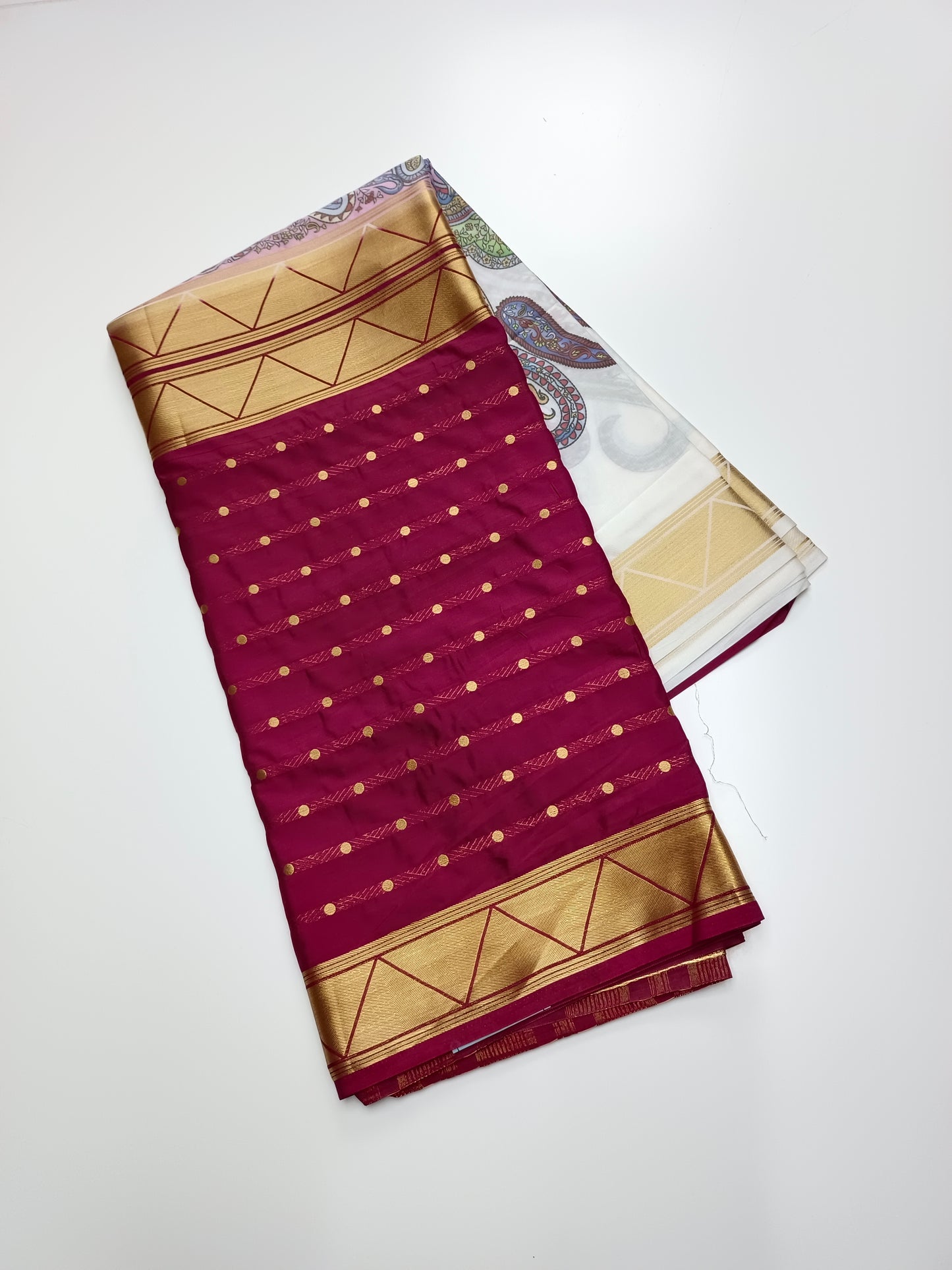 2D FANCY PRINTED ART CREPE  SAREE