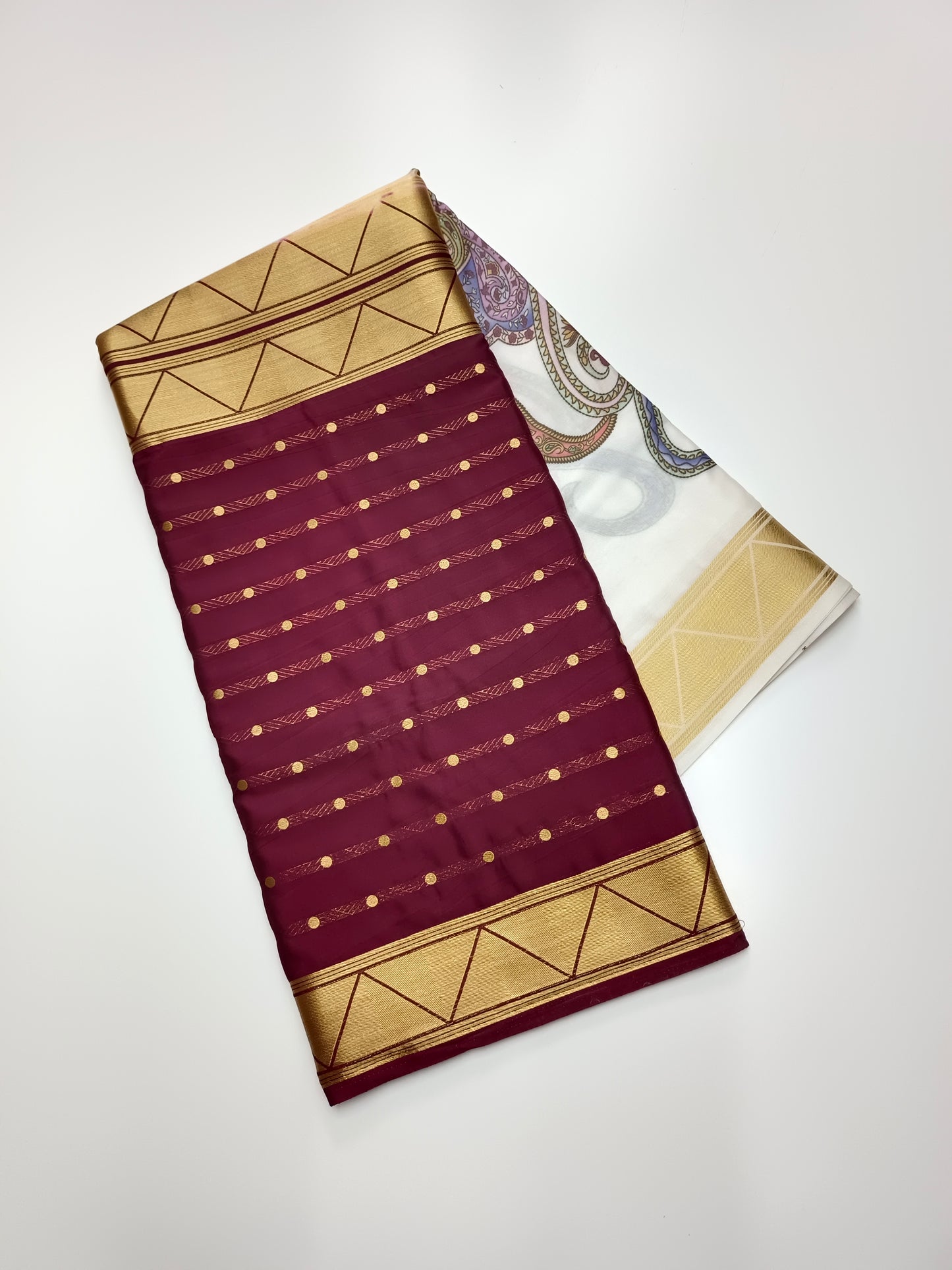 2D FANCY PRINTED ART CREPE  SAREE
