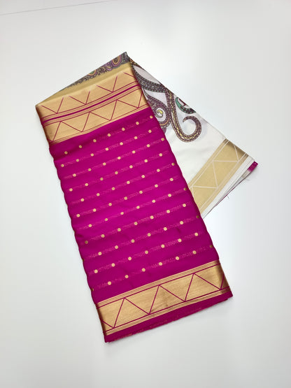 2D FANCY PRINTED ART CREPE  SAREE