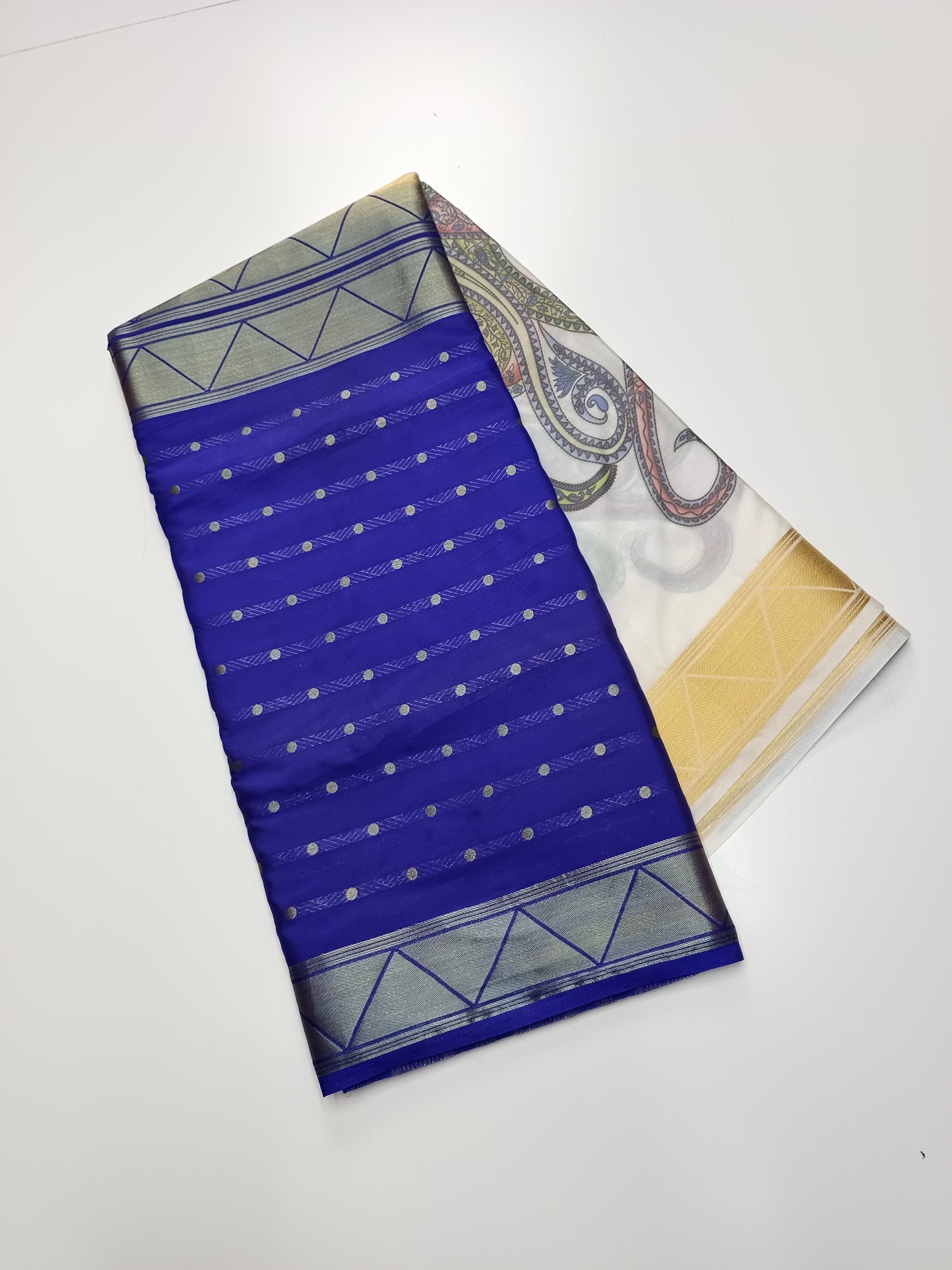 2D FANCY PRINTED ART CREPE  SAREE