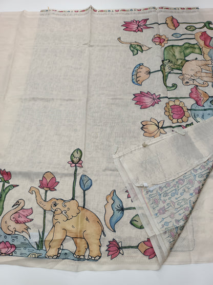 FANCY SUPERNET SAREE
