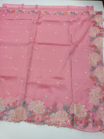 FANCY SUPERNET SAREE