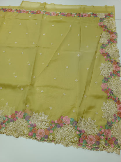 FANCY SUPERNET SAREE