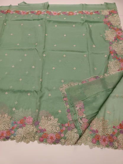 FANCY SUPERNET SAREE