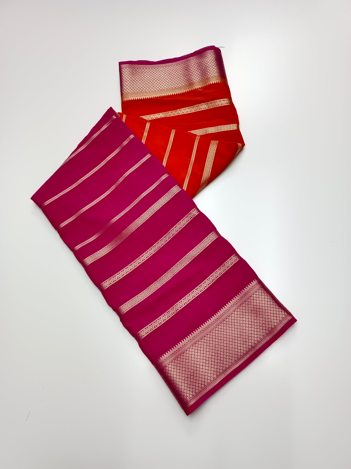 2D SEMI CREPE SILK SAREE