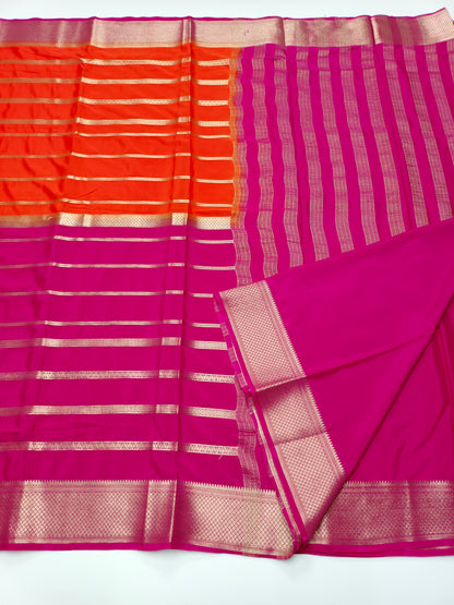 2D SEMI CREPE SILK SAREE
