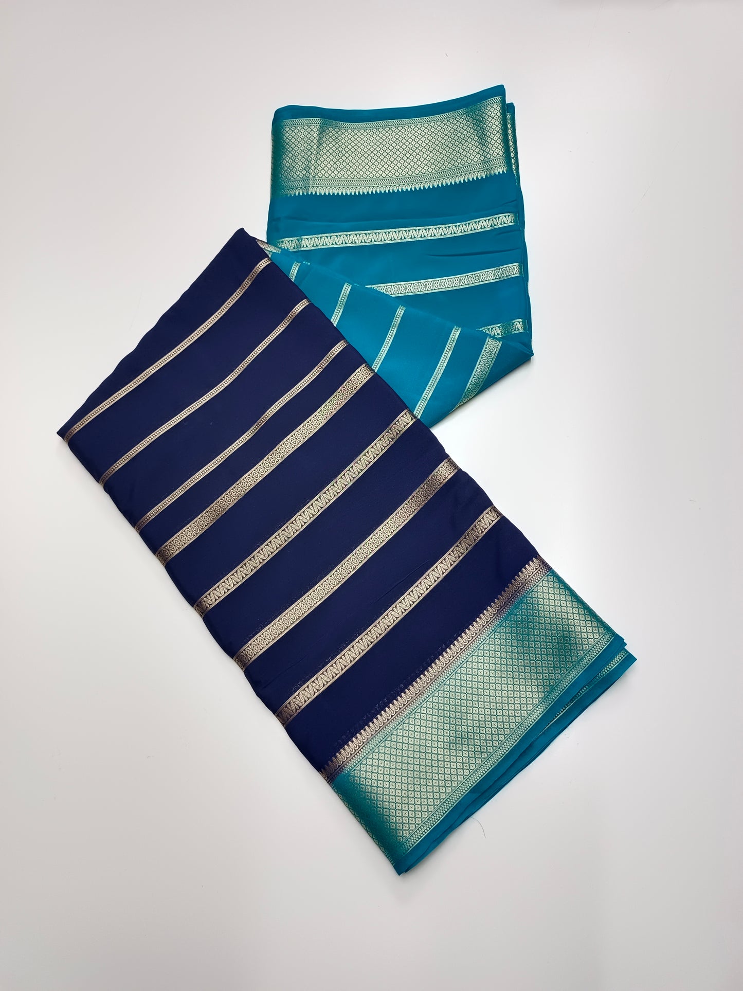 2D SEMI CREPE SILK SAREE