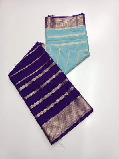 2D SEMI CREPE SILK SAREE