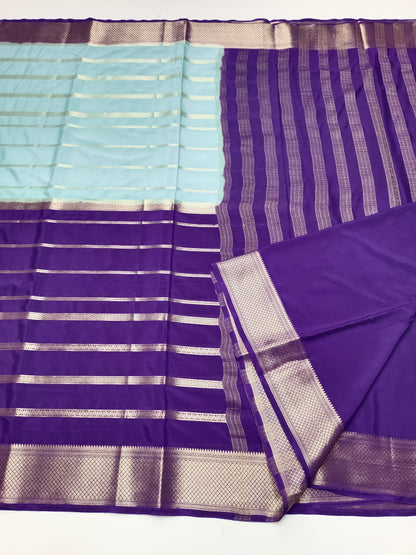 2D SEMI CREPE SILK SAREE