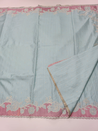 FANCY TUSSER SILK  SAREE