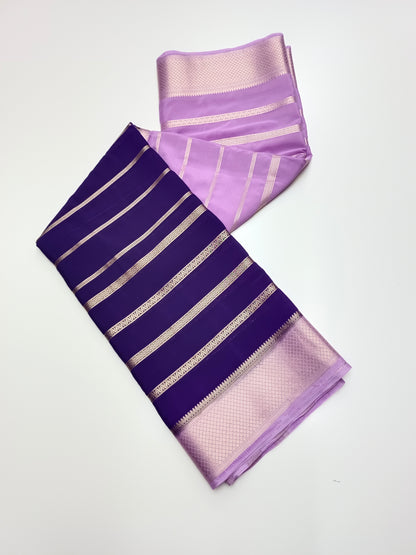 2D SEMI CREPE SILK SAREE