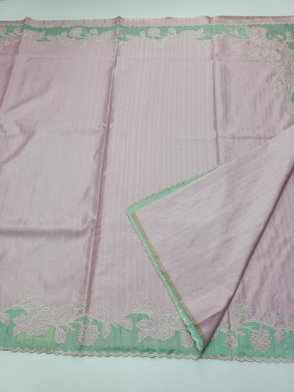 FANCY TUSSER SILK  SAREE
