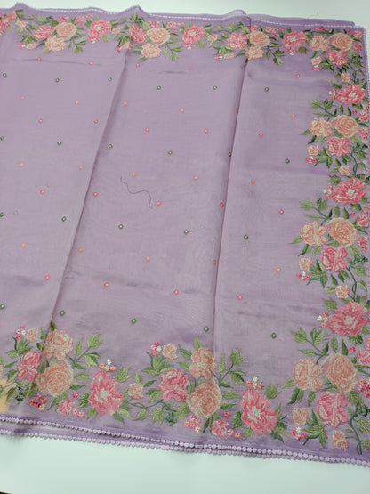 FANCY SUPERNET  SAREE