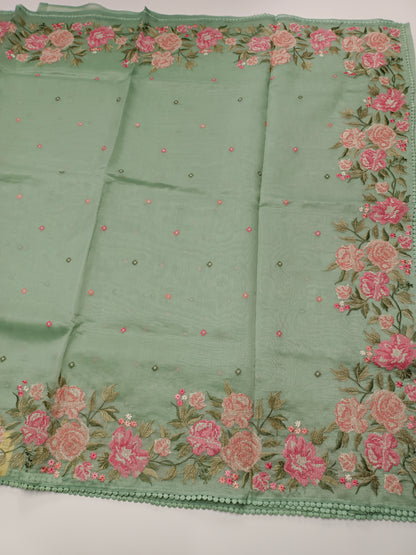 FANCY SUPERNET  SAREE