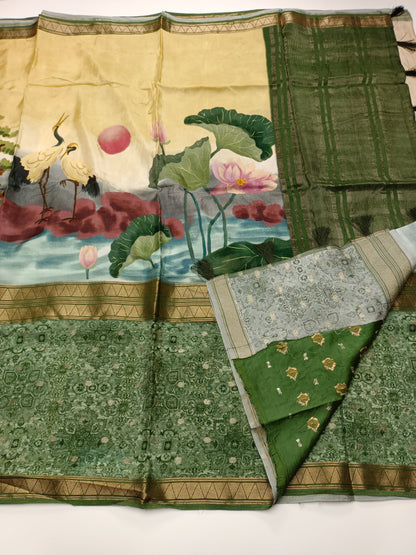 2D FANCY KALAMKARI  SAREE