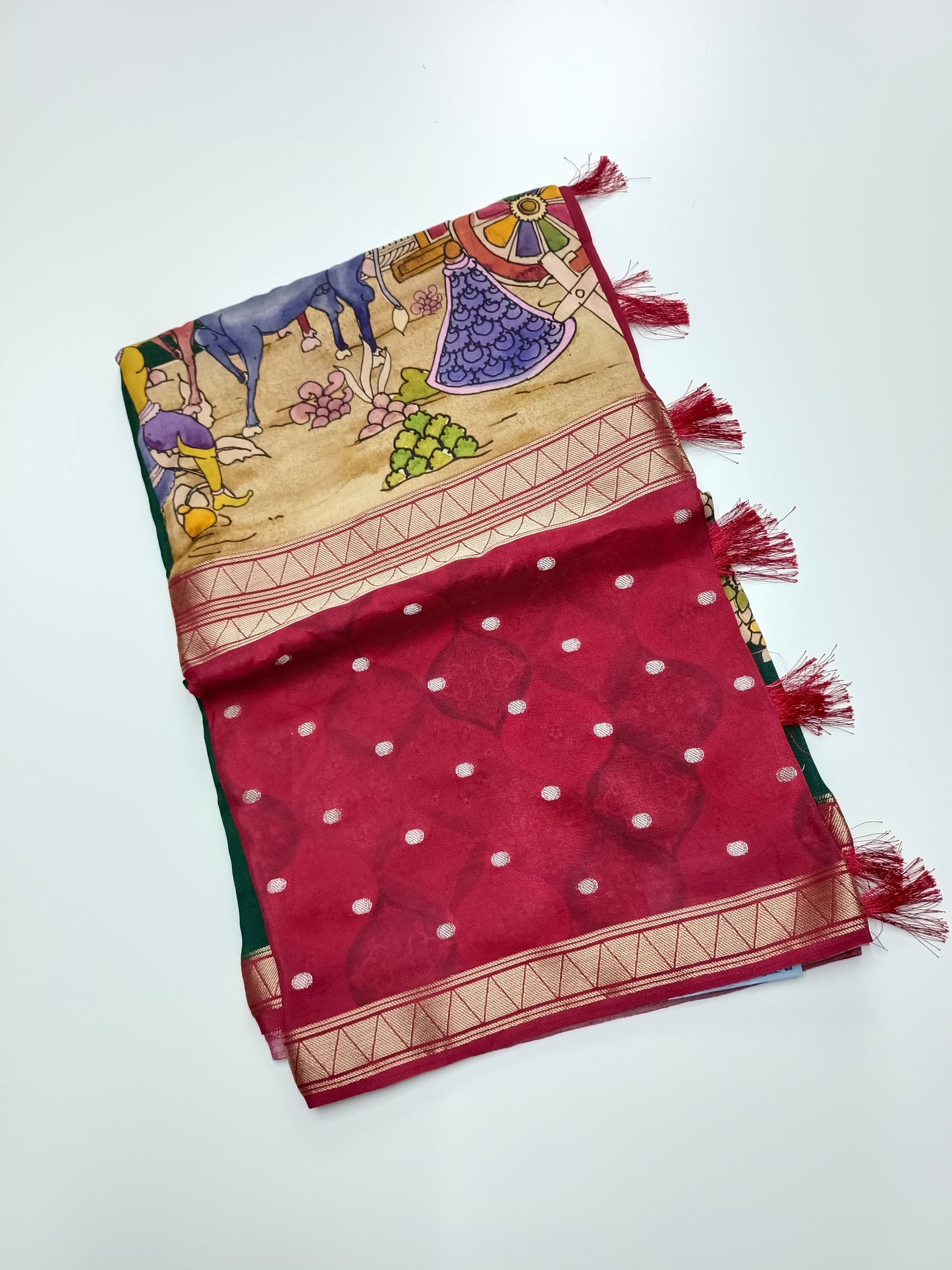 2D FANCY KALAMKARI  SAREE