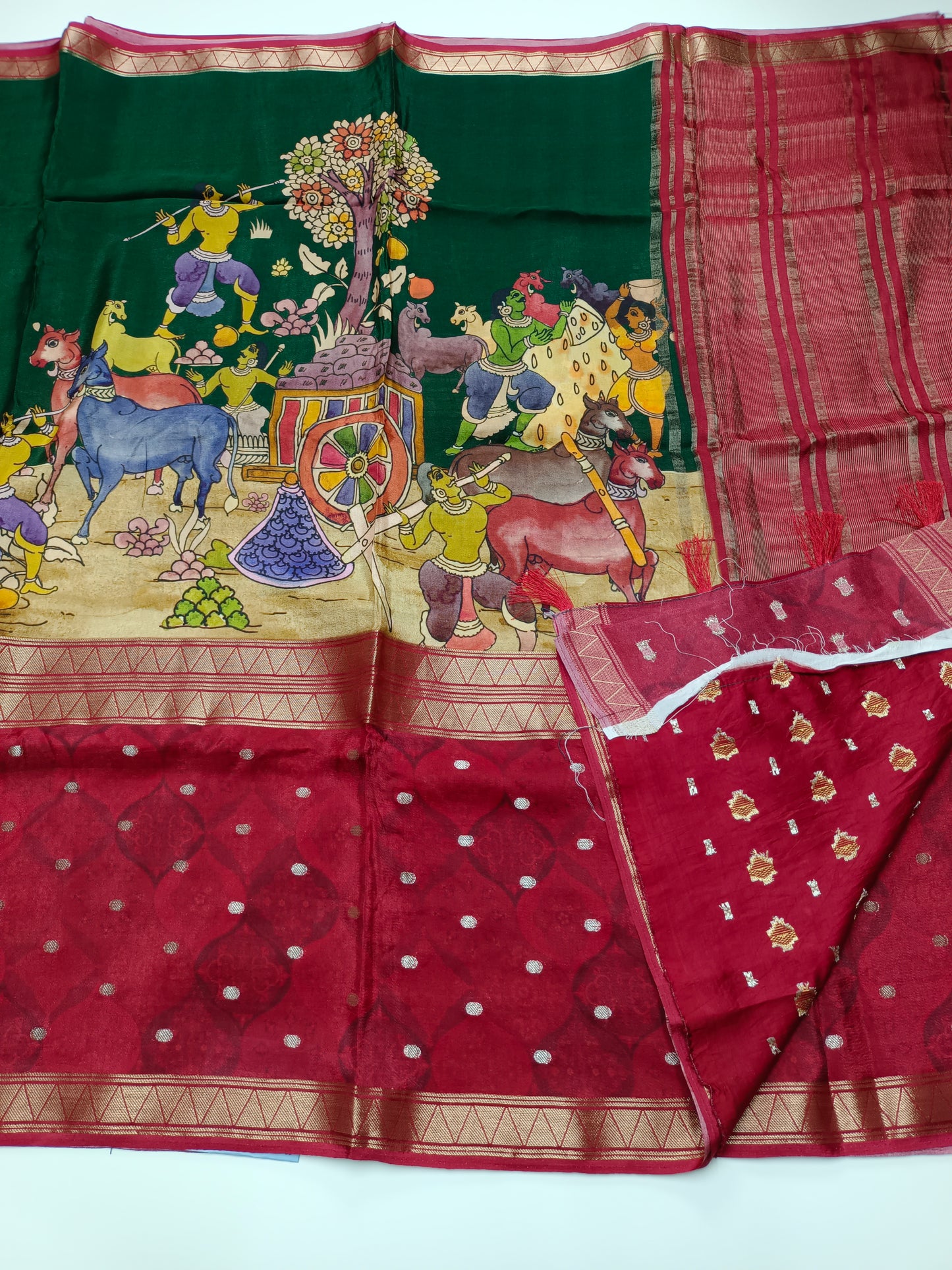 2D FANCY KALAMKARI  SAREE