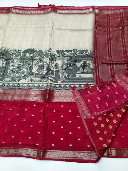 2D FANCY KALAMKARI  SAREE