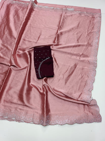 FANCY SATIN WORK SAREE