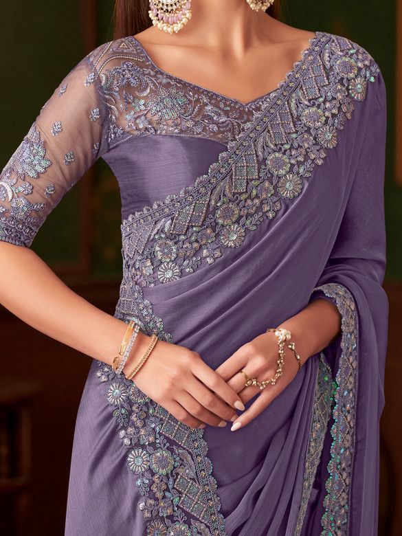 FANCY WORK SAREE