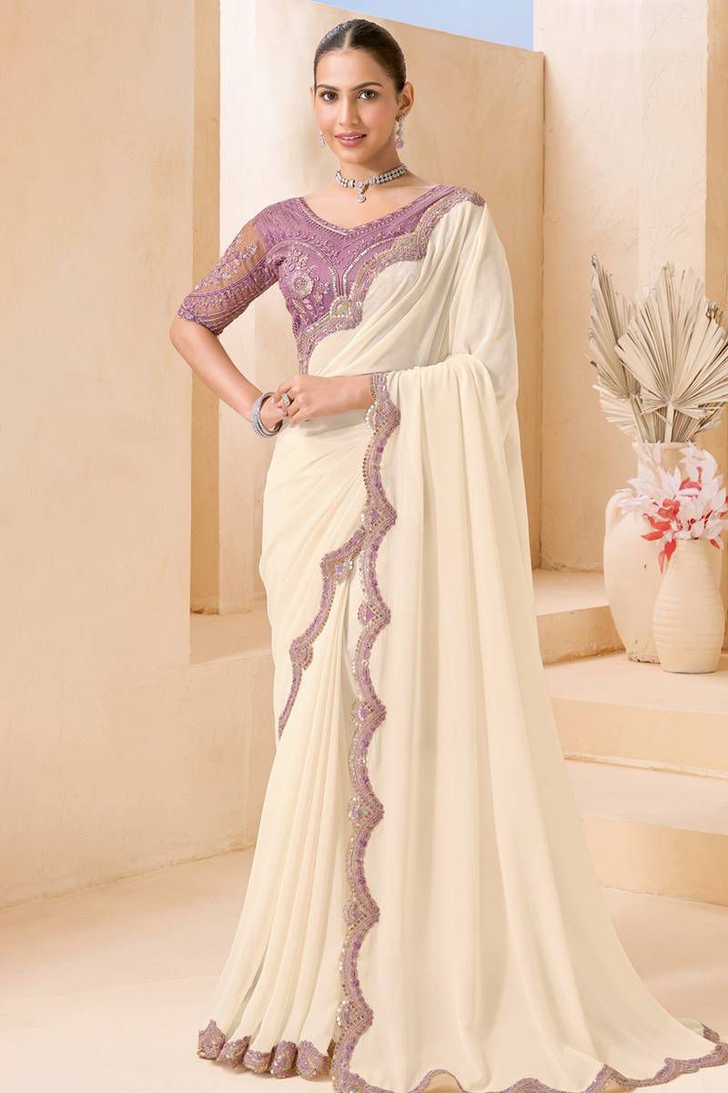 FANCY WORK SAREE