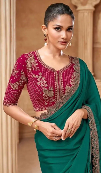 FANCY WORK SAREE
