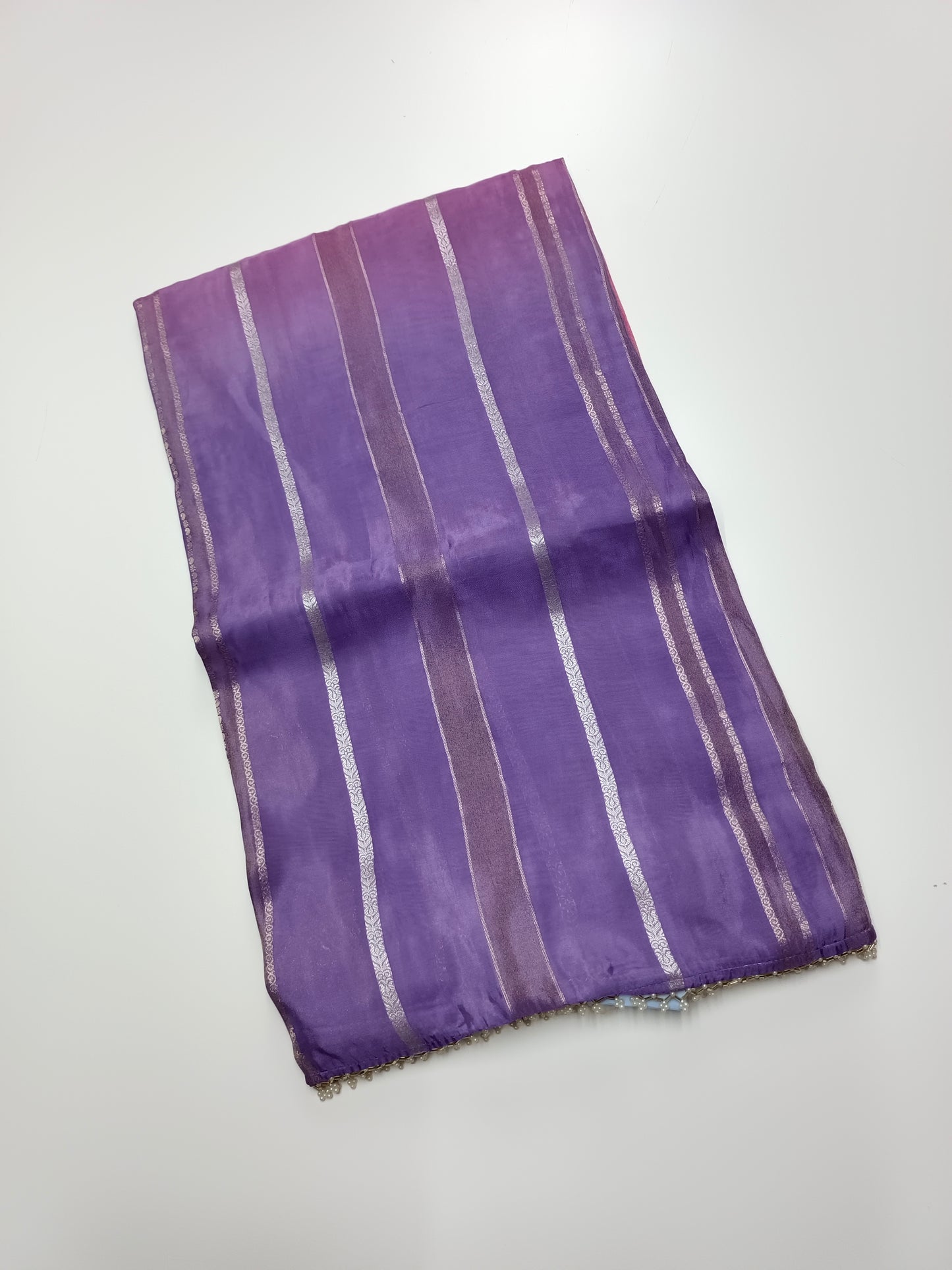 2D ORGANZA CREPE  SILK SAREE