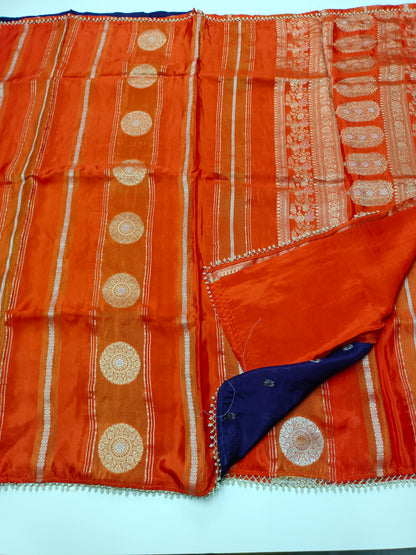 ORGANZA CREPE  SILK SAREE