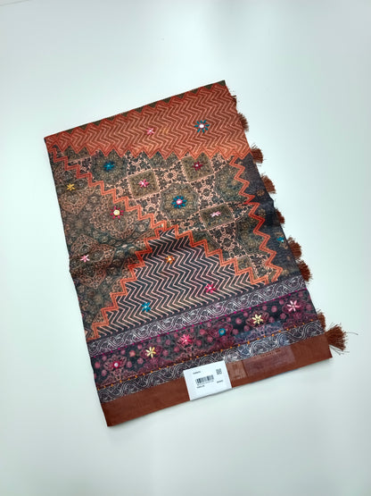 FANCY DIGITAL MIROR WORK SAREE