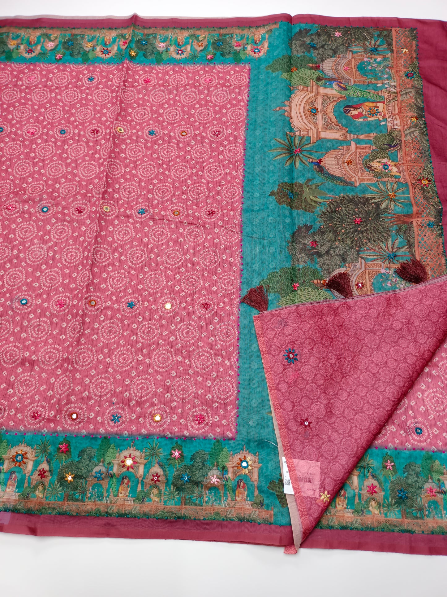 FANCY DIGITAL MIROR WORK SAREE