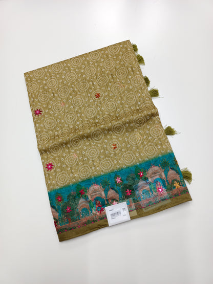 FANCY DIGITAL MIROR WORK SAREE