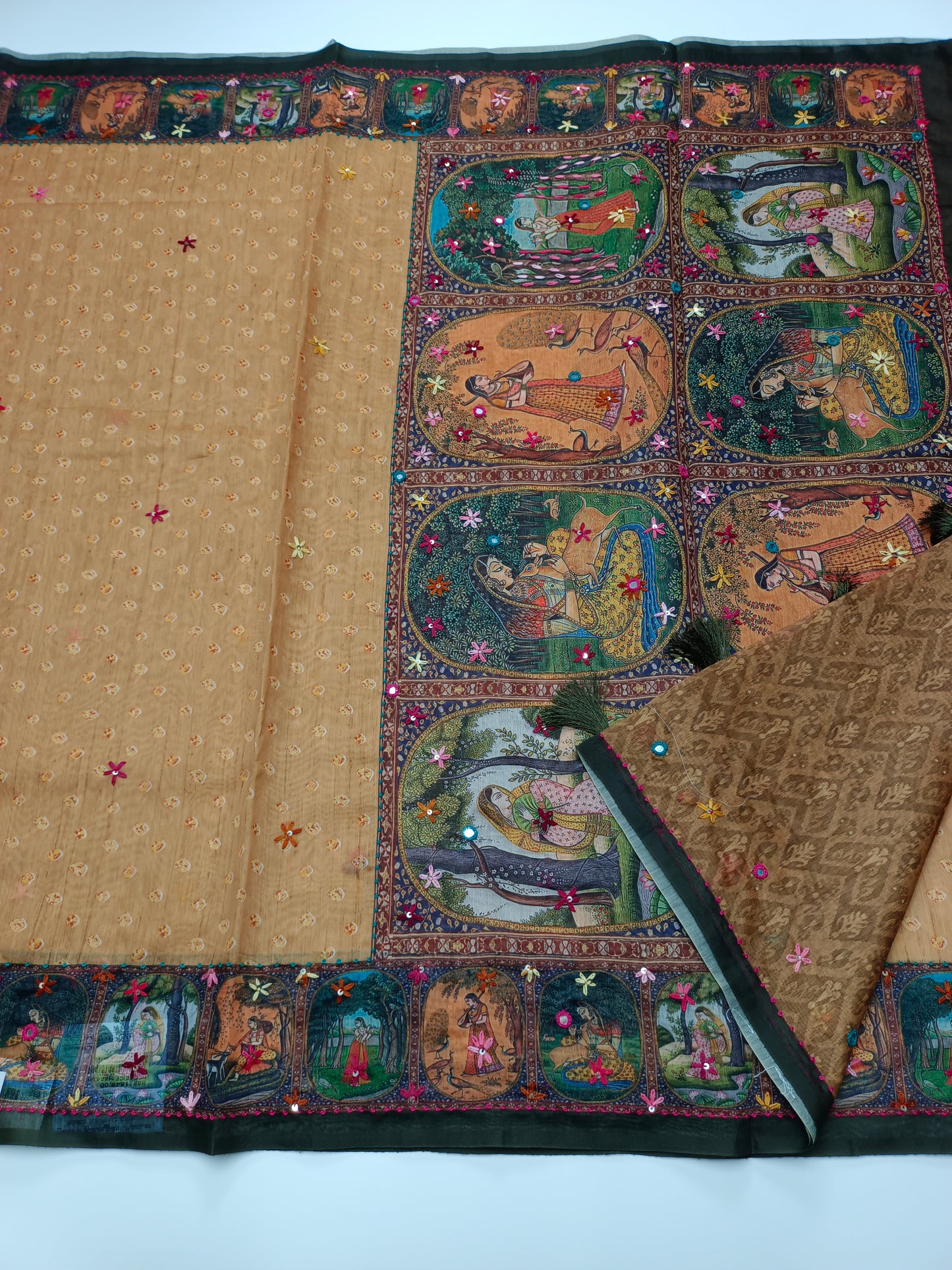 FANCY DIGITAL MIROR WORK SAREE