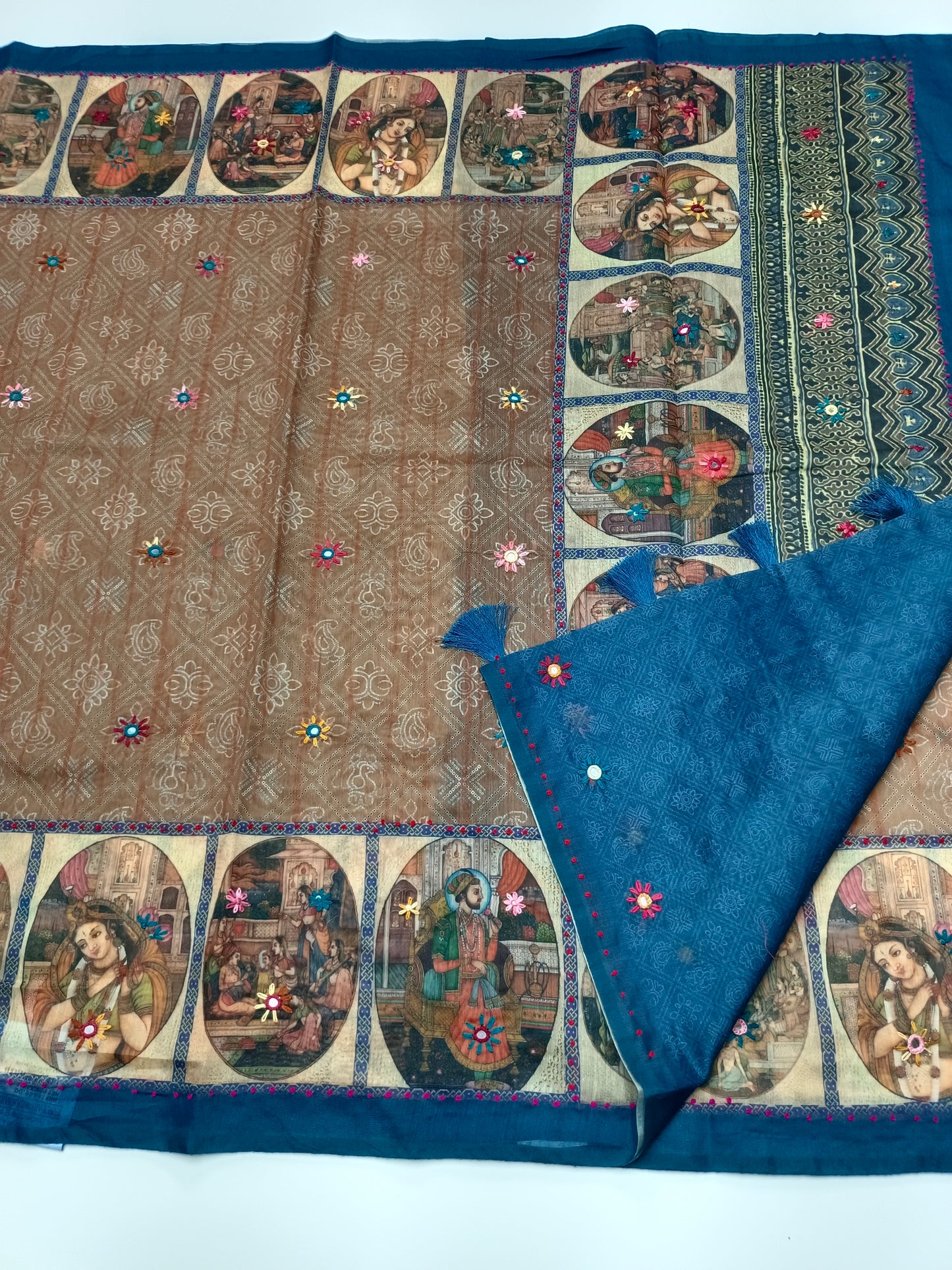 FANCY DIGITAL MIROR WORK SAREE