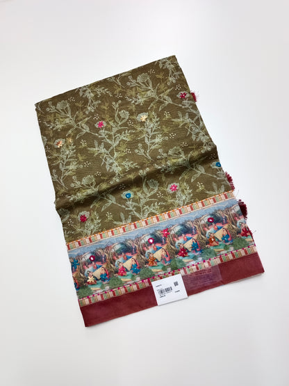 FANCY DIGITAL MIROR WORK SAREE