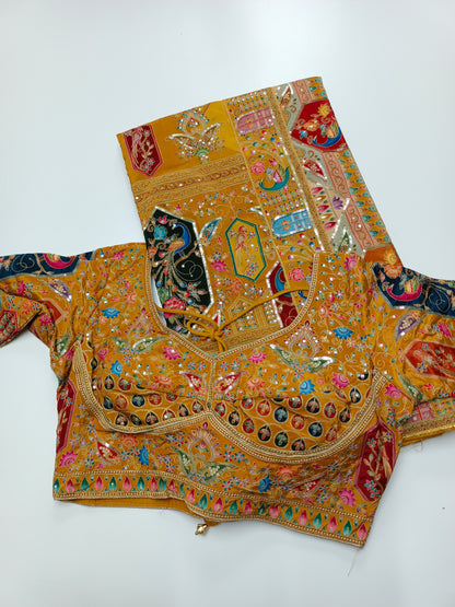 FANCY RAJWADI SAREE WITH READY BLOUSE