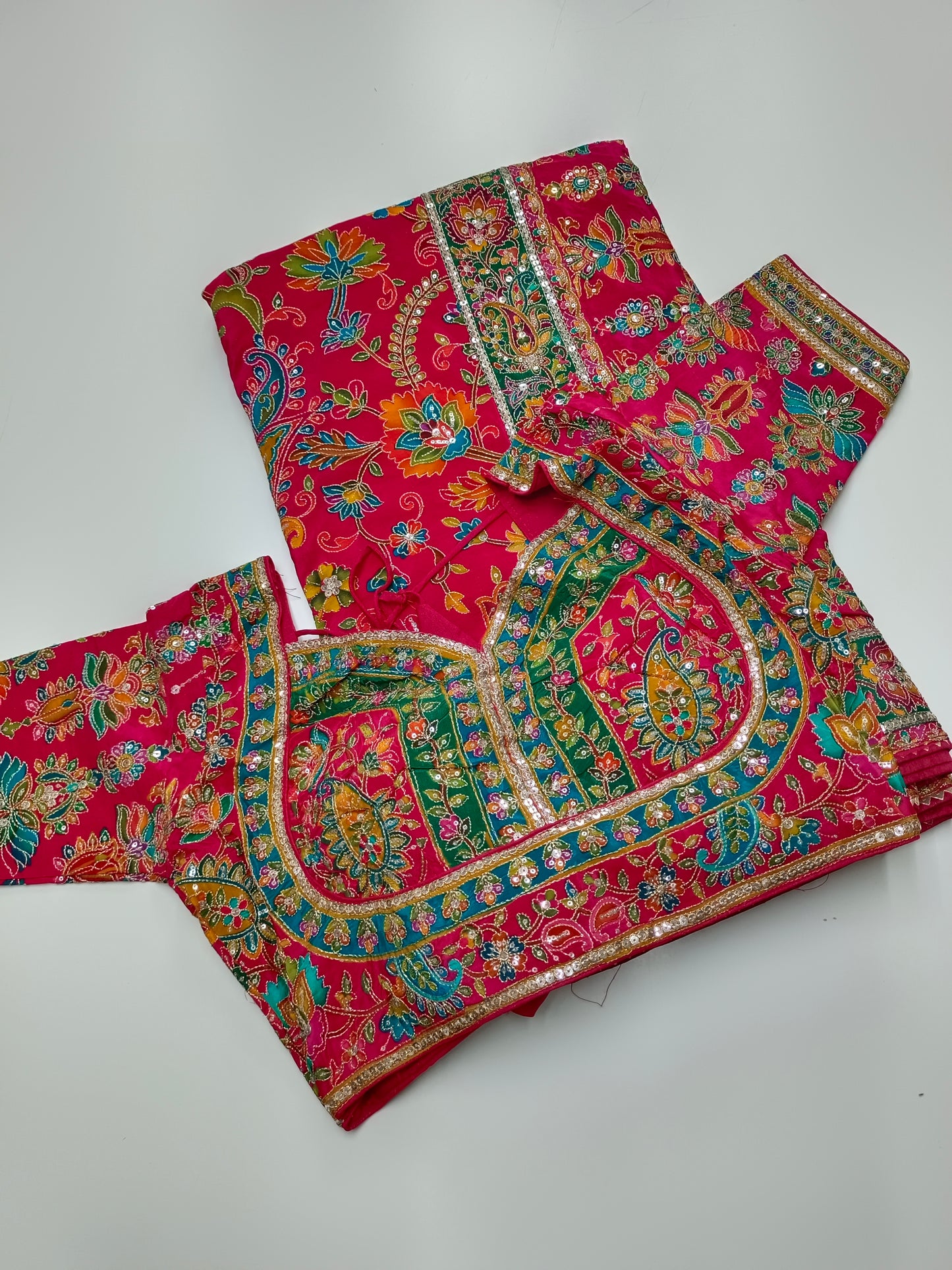 FANCY RAJWADI SAREE WITH READY BLOUSE