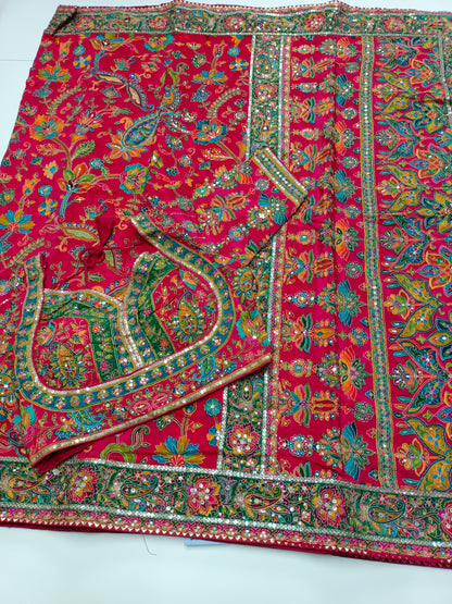 FANCY RAJWADI SAREE WITH READY BLOUSE