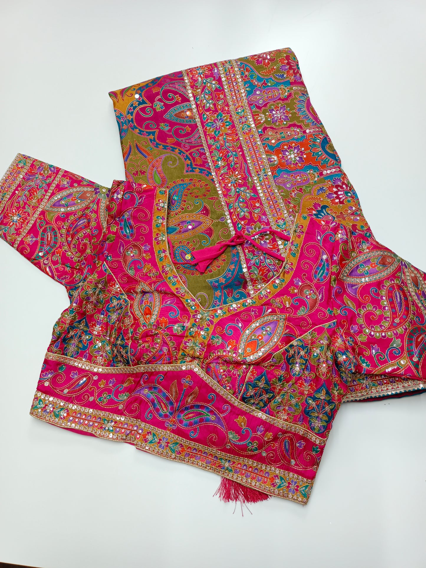 FANCY RAJWADI SAREE WITH READY BLOUSE