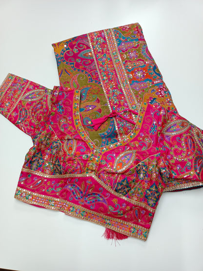 FANCY RAJWADI SAREE WITH READY BLOUSE