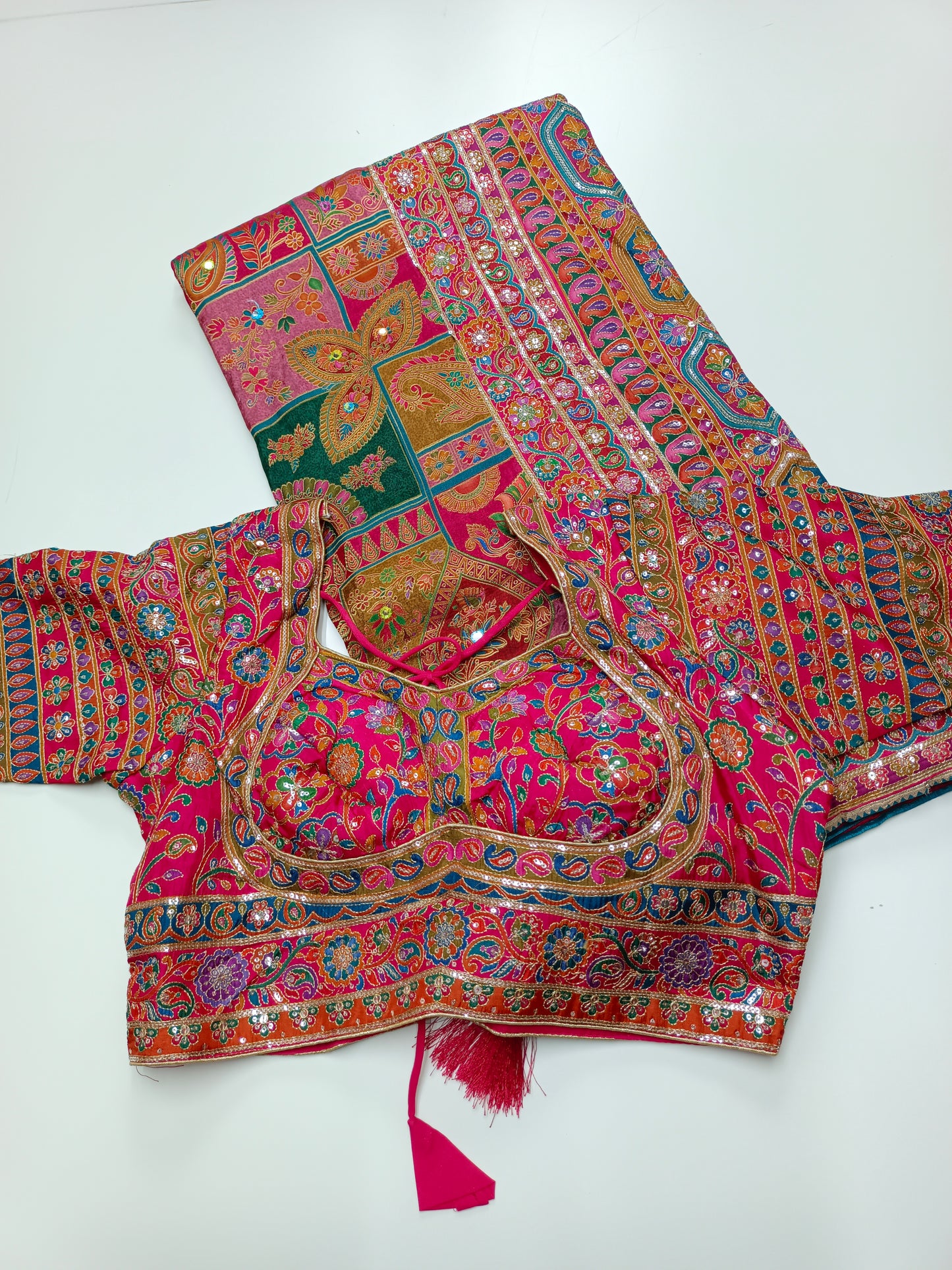 FANCY RAJWADI SAREE WITH READY BLOUSE